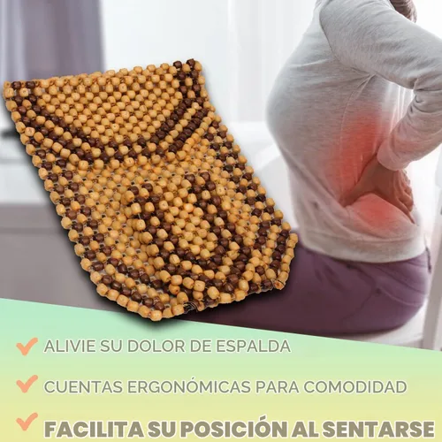 Vista 5 de VaygWay Cojín de Asiento Cómodo con Cuentas de Madera – Cubierta de Asiento de Automóvil Cómoda con Cuentas de Madera – Cubierta Fresca de Masaje