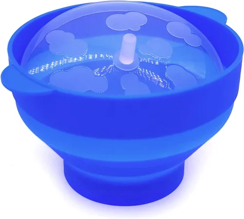 Vista 6 de Mini palomitas de maíz para microondas, silicona sin BPA, plegable, para hacer palomitas de maíz, cuenco para palomitas de maíz, apto para Azul