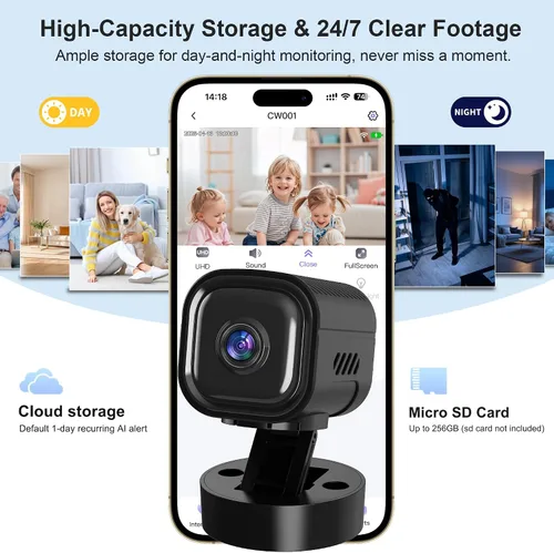 Vista 10 de Mini cámara para seguridad en el hogar,Cámara interior 2K,Cámara WiFi