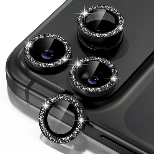 Vista 8 de Misea Protector de lente de cámara compatible con el teléfono 17 Pro/Phone 17 Pro Max, protector de lente de cámara de vidrio templado Ultra-HD Negro