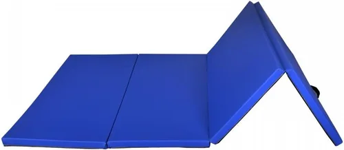 Vista 10 de Exercise Mat 2'x6'/4'x8'/4'x10' Gymnastics Mat Folding Gymnastics Tumbling Mats 1.6"-2" Thick PU Leather Yoga Mat Portable With Carrying Handles for