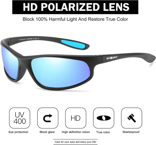 Vista 43 de Gafas de sol deportivas polarizadas para hombres, ciclismo, conducción, pesca, protección UV400
