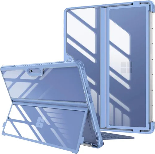 Vista 13 de Fintie Funda Rígida para Microsoft Surface Pro 11/10/9 de 13 Pulgadas - Funda Folio Resistente a Golpes con Carcasa Trasera Transparente Compatible