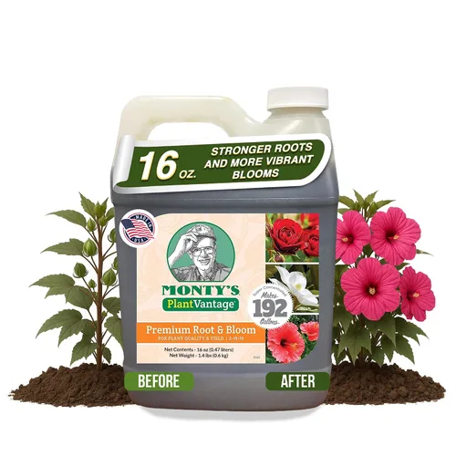Vista 20 de PlantVantage Fertilizante líquido para plantas de crecimiento prémium - Fertilizante NPK (8-16-8) con zinc y hierro, alimento líquido para plantas