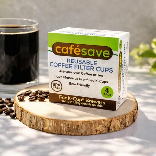 Vista 7 de Perfect Pod 1-Stream Cafe Save - Filtros de café reutilizables para cápsulas K Cup – Cápsulas de café recargables con filtro de malla integrado