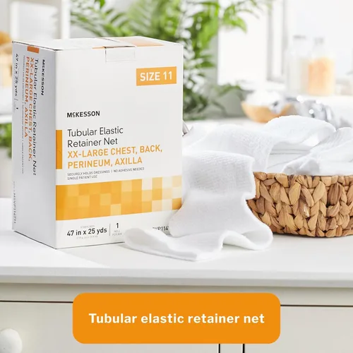 Vista 3 de McKesson Vendaje tubular, retenedores elásticos para vendaje – Apósito para heridas secundarias, tamaño 11, 47 in x 25 yardas, 1 unidad, 1 paquete