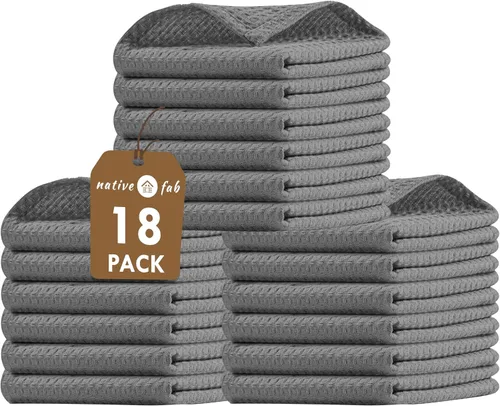 Vista 36 de Native Fab Juego de 8 toallas de cocina y paños de cocina, absorbentes, duraderos, de secado rápido para limpiar, cocinar, hornear, ideal