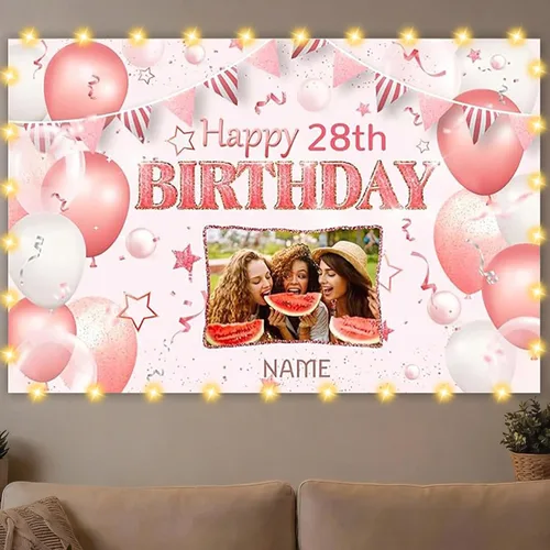 Vista 38 de Dicodes Decoraciones de cumpleaños de unicornio personalizadas para niñas, pancarta de cumpleaños de unicornio, decoración de cumpleaños de princesa