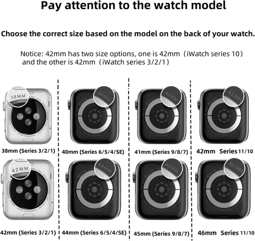 Vista 7 de compatible con Apple Watch de 1.496 pulgadas 1.575 pulgadas 1.654 pulgadas 1.732 pulgadas con funda para mujer, correa de metal con diamante