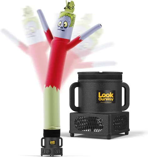 Vista 61 de LookOurWay Juego inflable de tubo para hombre de Halloween Air Dancers Inflable de monstruo loco de 20 pies con soplador de 12 pulgadas Monster