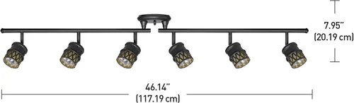 Vista 5 de Globe Electric 59087 Kearney Canopy, bronce frotado con aceite, 59086, 120.0 volts