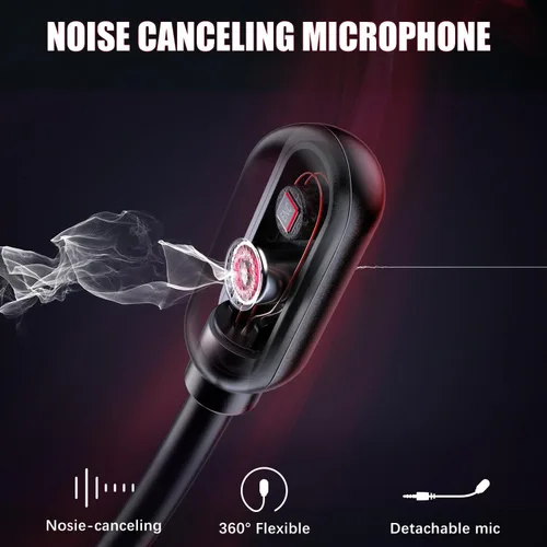 Vista 5 de Auriculares inalámbricos para juegos de 2.4 GHz USB y tipo C para PC, PS4, PS5, Switch, auriculares Bluetooth 5.3 para juegos con micrófono