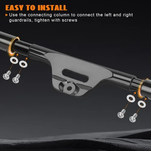 Vista 7 de protector para motor, barras de choque Highway delanteras para Softail Standard, Slim, Sport Glide, Street Bob, Fat Boy, Fat Bob, Low Rider