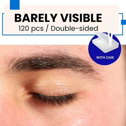 Vista 6 de D-UP Cinta invisible de doble párpado para ojos con capucha, calcomanías impermeables para párpados, adhesivo de doble cara, tiras de elevación