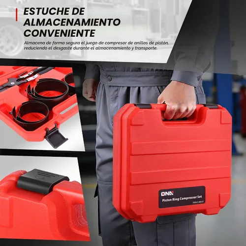 Vista 7 de Juego de compresor de anillo de pistón de motor DNA MOTORING con alicates de compresión y 7 anillos de pistón (2-7/8" - 4-5/8") - para kit