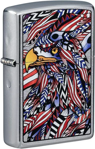 Vista 9 de Zippo Encendedor de bolsillo Eagles Dare - Encendedores recargables con tapa abatible a prueba de viento - Encendedores de bolsillo con diseño Negro