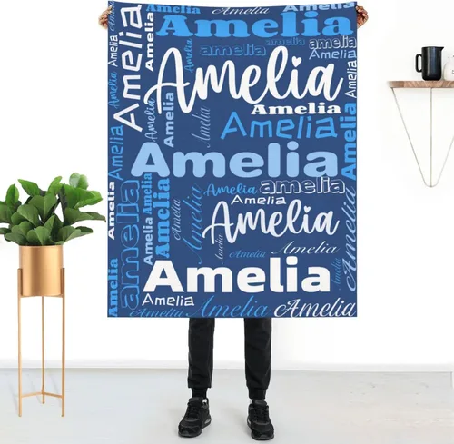 Vista 10 de Mantas personalizadas con nombre para niños, mantas de bebé personalizadas para niñas y niños con nombre, mantas de bebé personalizadas con nombre