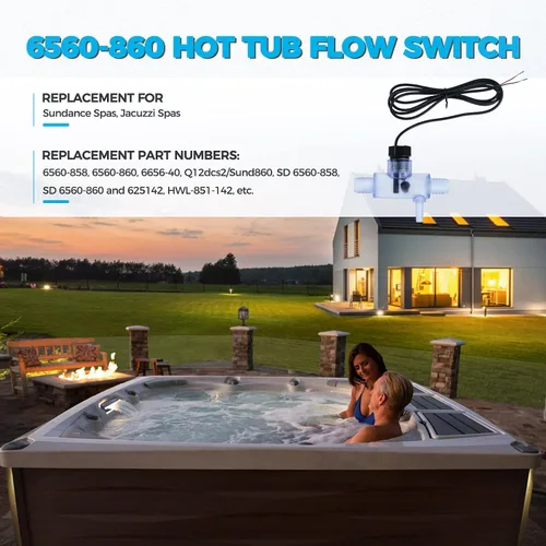 Vista 3 de 6560-860 pieza de repuesto del conjunto del interruptor de flujo para spas Sundance, spas de jacuzzi, interruptor de flujo de bañera de hidromasaje
