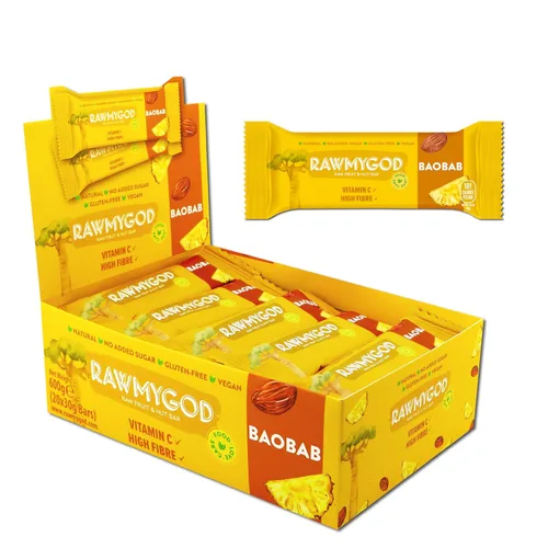 Vista 17 de RAWMYGOD Barras de Frutas y Nueces, Sin Gluten, Veganas, Sin Azúcar Añadida