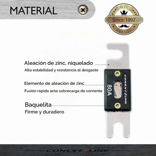 Vista 2 de ANL80-5 80 A Amp ANL Fusible de hoja niquelado paquete de 5