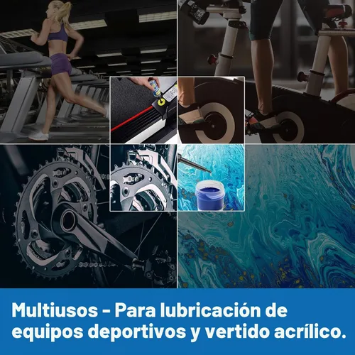 Vista 6 de Lubricante de cinta de correr para la banda, lubricante de cinta de correr 100% de silicona, kit de lubricante de cinta de correr, con tapa de rosca