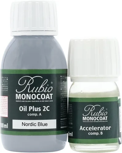 Vista 218 de Rubio Monocoat Tinte y acabado para madera de 650 pies cuadrados - Niebla 5% Oil Plus 2C Aceite de linaza ecológico de secado rápido
