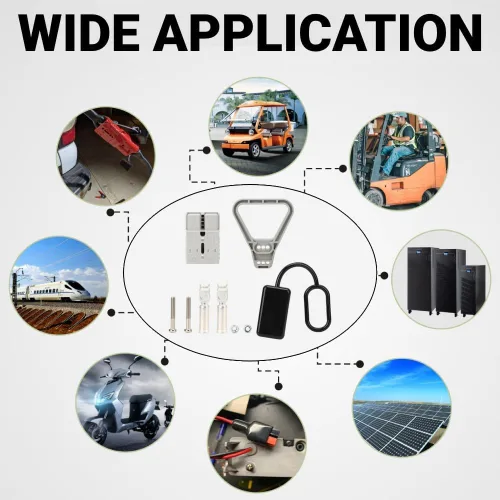 Vista 5 de Batería de 175 A CC 600 V Conector de alimentación Conector de enchufe de cable de puente Funda de batería Cubierta de sombrero de polvo Mango