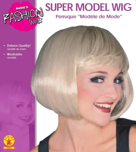 Vista 3 de Rubie's, peluca rubia, modelo supermodelo, para mujer
