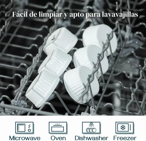 Vista 5 de DOWAN Cuencos para inmersión de 1.5 onzas, mini ramequines, pequeños platos de porcelana Ramekin, tazas de postre pequeños cuencos para condimentos