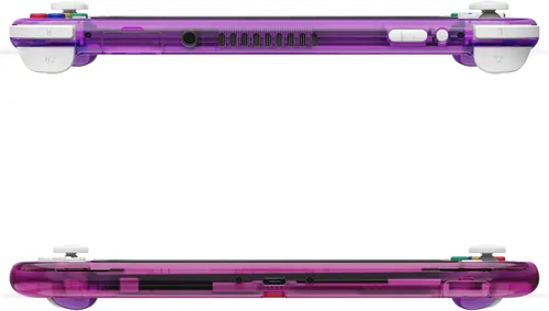 Vista 9 de eXtremeRate Gradient Translucent Purple Rose Red DIY Replacement Shell for Nintendo Switch Lite, NSL Handheld Controller Housing wScreen Protector