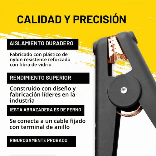 Vista 4 de Spartan Power - Pinzas de repuesto para cables pasa-corriente de batería, alta resistencia - Reemplazos de extremos de abrazadera para cables