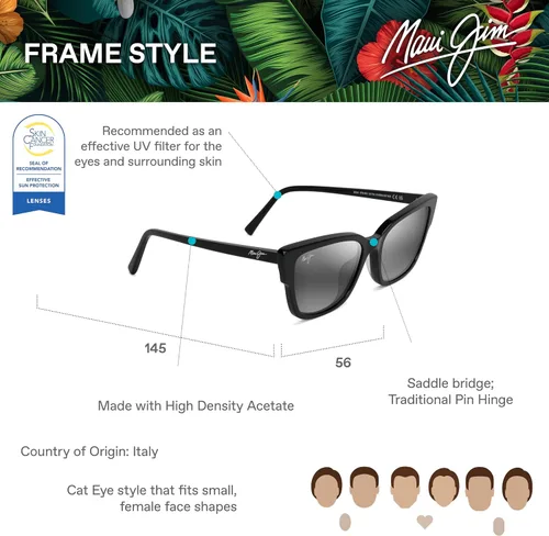 Vista 17 de Maui Jim Gafas de sol polarizadas Kou Cat Eye para mujer