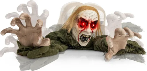 Vista 10 de Tangkula - Mujer animada de Halloween con ojos brillantes, tamaño real