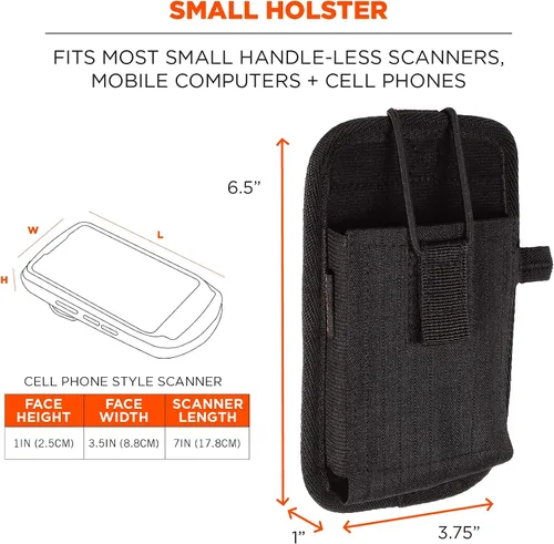 Vista 6 de Ergodyne Squids 5544 - Funda para escáner de código de barras para computadoras móviles de tamaño de teléfono, soporte para escáneres de código