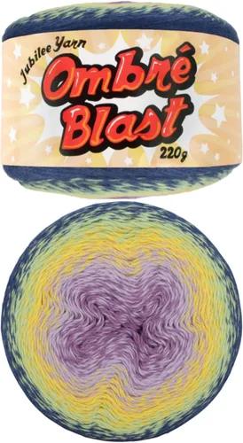 Vista 32 de JubileeYarn - Hilo Ombré Blast (7.76 oz/torta de algodón para bebé, 1 torta)