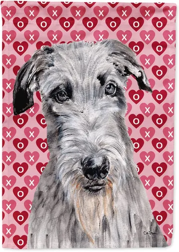 Vista 307 de Caroline's Treasures SS4484GF Bandera de jardín con diseño de bulldog inglés y corazones para el Día de San Valentín, bandera decorativa para patio