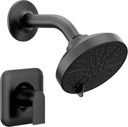 Vista 7 de Moen Genta LX T2472EPBZG - Moldura de ducha moderna con cabezal de ducha y mango de palanca, requiere válvula Posi-Temp Bronce dorado