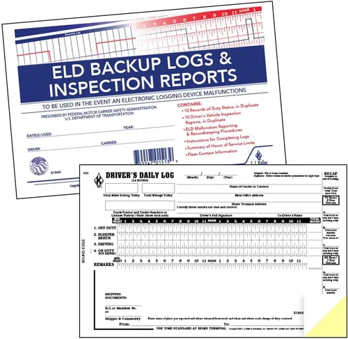 Vista 4 de ELD - Libro de registro para conductor, paquete de 5 unidades con informe