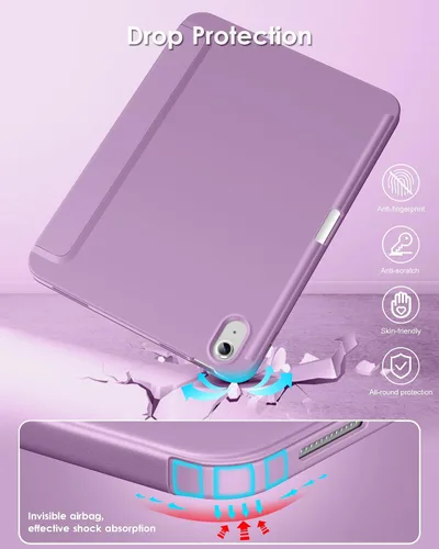 Vista 4 de DTTO Funda para iPad (A16) de 11ª Generación de 11 Pulgadas 2025, Funda para iPad de 10ª Generación de 10.9 Pulgadas 2022, Funda Protectora Trasera