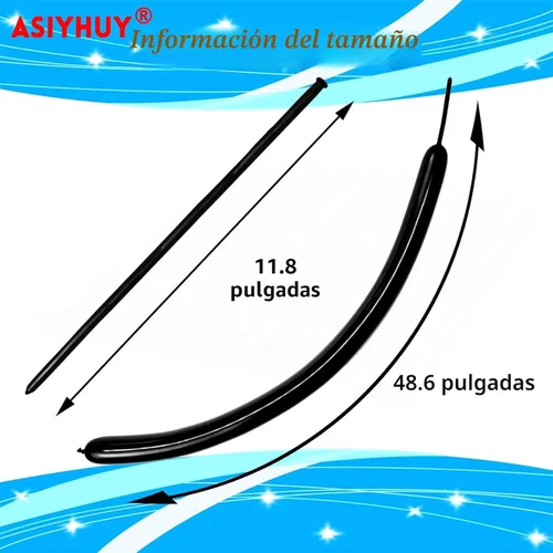 Vista 2 de ASIYUHY 260 globos largos, paquete de 100 globos de animales retorcidos Negro