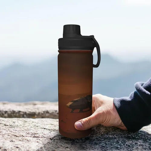 Vista 8 de Astronaut - Hervidor de agua aislado de acero inoxidable Impresión divertida botella de agua aislada Ideal para deportes y viajes
