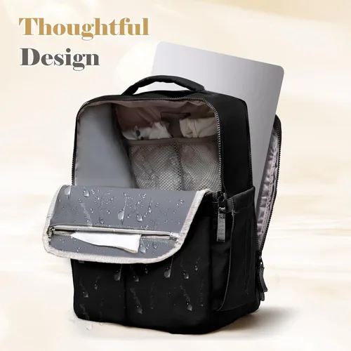 Vista 5 de Mochila para pañales con cambiador, bolsa de bebé multifunción impermeable, bolsa de viaje esencial para baby shower, pañaleras para bebe con 15