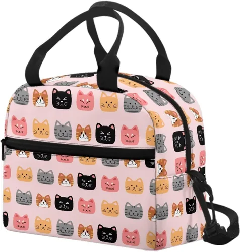 Vista 23 de doginthehole Bolsa de almuerzo portátil de teñido anudado azul, bolsa de almuerzo, organizador reutilizable, hielera para adultos, al aire libre