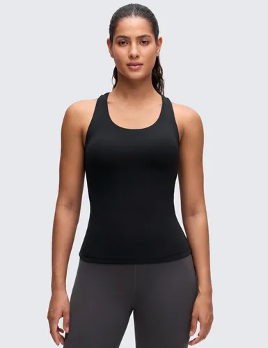 Vista 2 de CRZ YOGA Camisetas sin mangas con espalda cruzada Butterluxe Negro