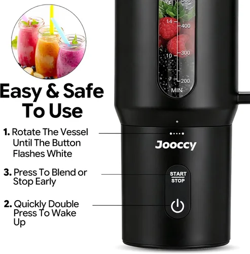 Vista 10 de Batido portátil para licuadora, 18oz personal, inalámbrico