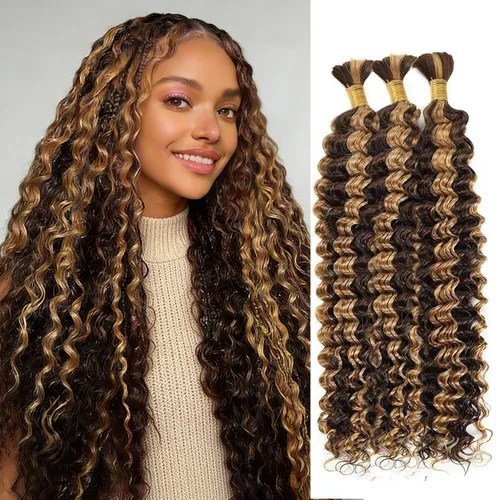 Vista 9 de Cabello humano bohemio, cabello trenzado, 16 pulgadas, 3.53 onzas #1B
