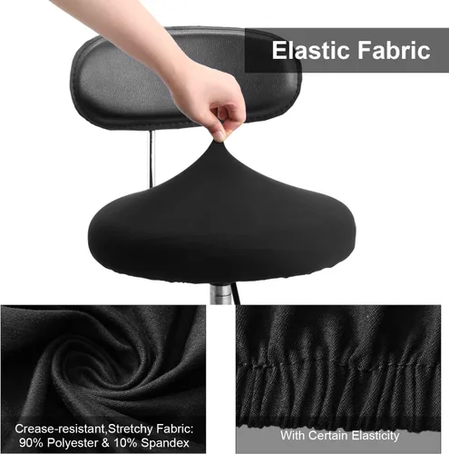 Vista 4 de Tatuo Fundas de Asiento de Taburete de Bar Redondas Lavables Fundas de Cojín de Taburete Fundas Elásticas para Sillas de Bar para Sillas de 14-17
