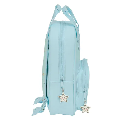 Vista 4 de Mochila Escolar Mickey Mouse Clubhouse Baby Azul claro 20 x 28 x 8 cm