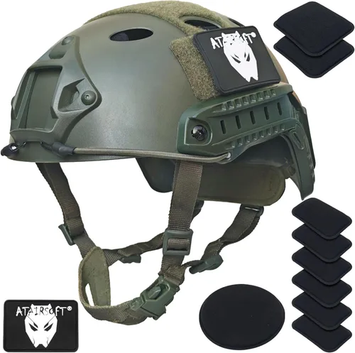 Vista 13 de ATAIRSOFT Casco táctico rápido para paintball y airsoft tipo PJ Od