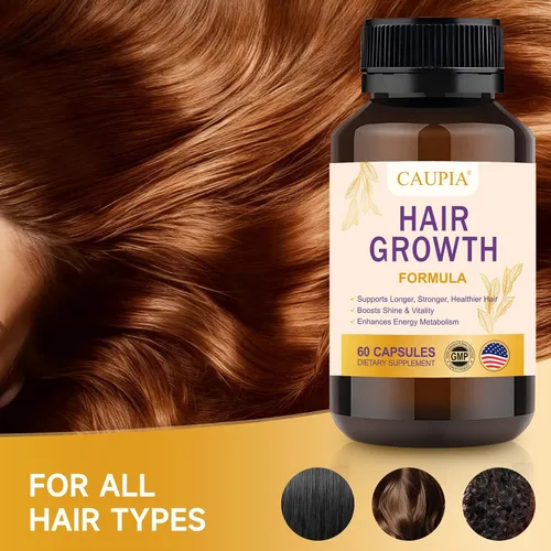 Vista 7 de Cápsulas de suplemento energético capilar para el crecimiento del cabello, suplemento de apoyo para el cabello y el cuero cabelludo, 60 cápsulas